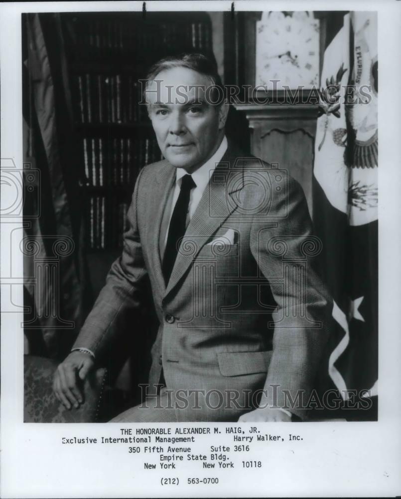 1984 Press Photo Honorable Alexander M. Haig Jr. Politician and Army General - Historic Images