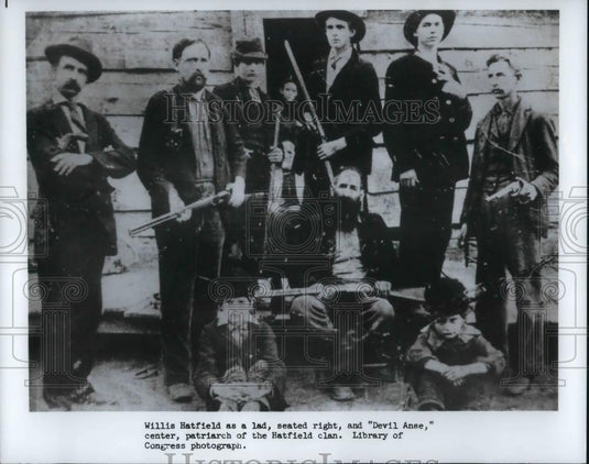 1973 Press Photo Willie Hatfield as A Child & Devil Anne of Hatfield Clan - Historic Images