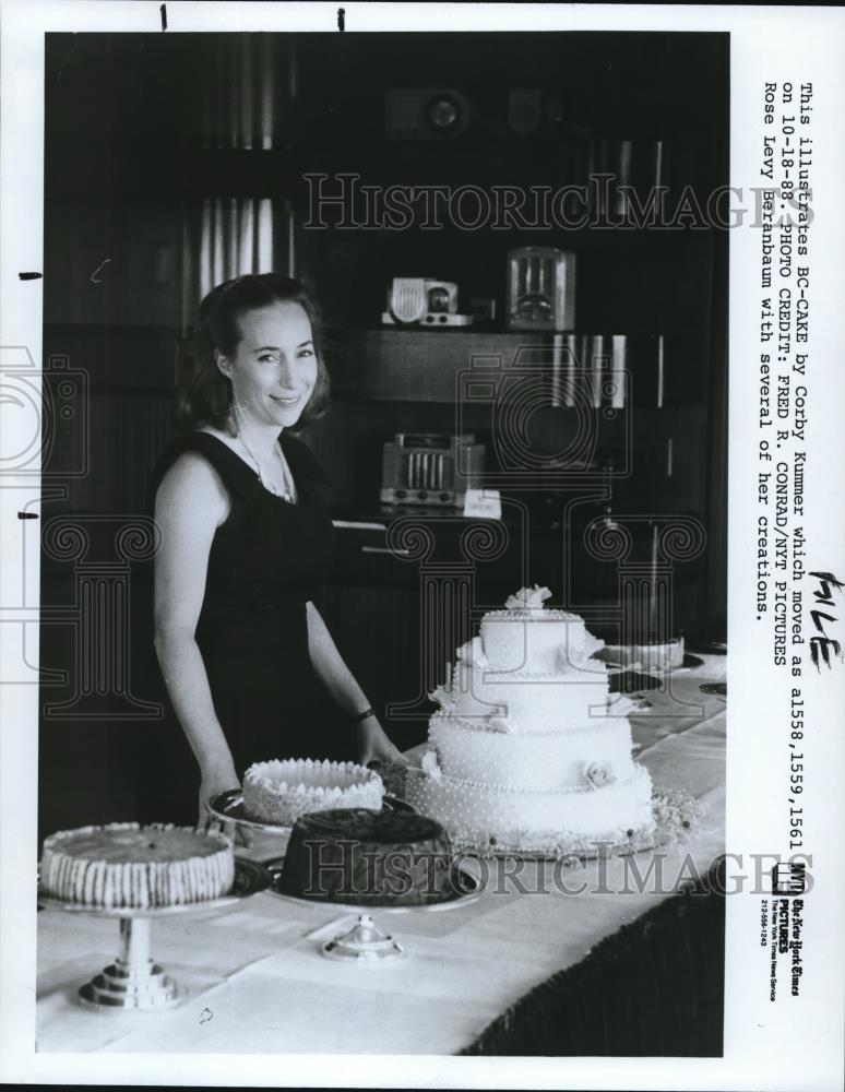 1988 Press Photo Rose Levy Berambaum with Her Cakes - cvp01056 - Historic Images