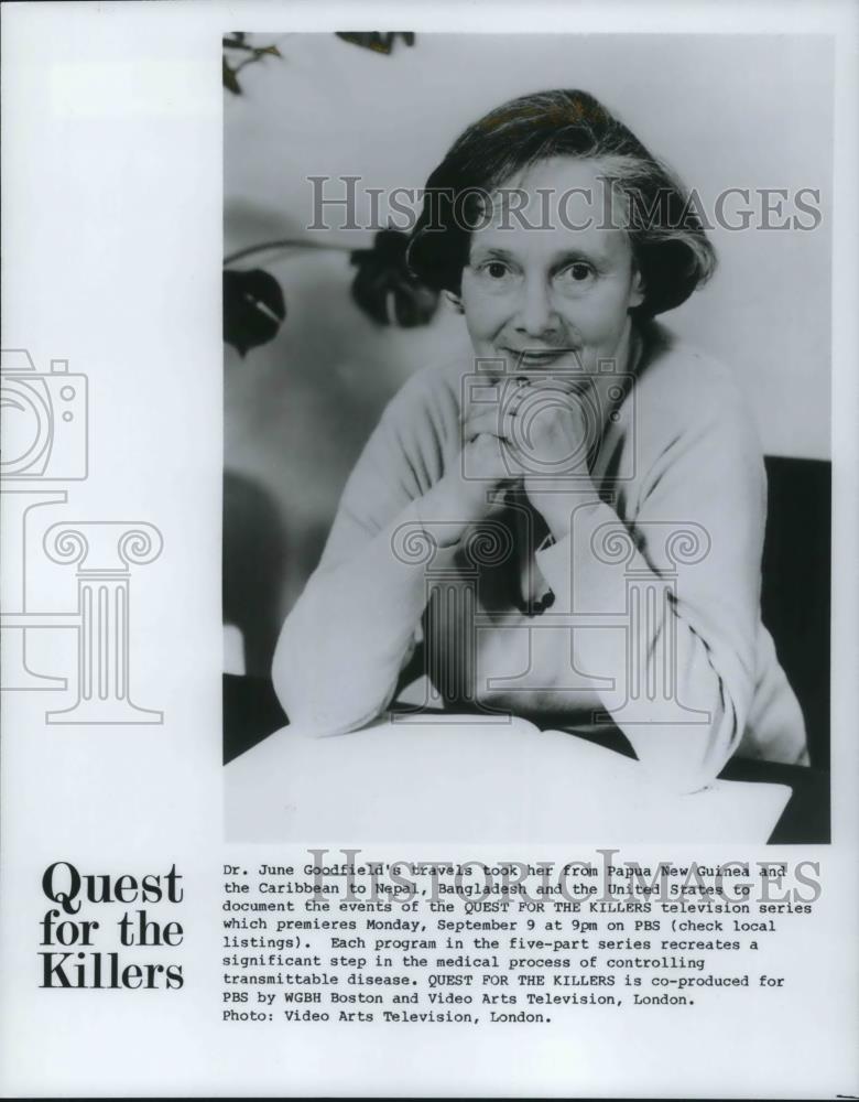 1965 Press Photo Dr June Goodfield Quest For The Killers On PBS - cvp17456 - Historic Images