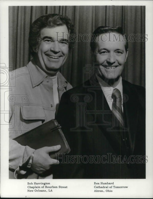 1975 Press Photo Bob Harrington Bourbon Street Rex Hubbard Cathedral of Tomorrow - Historic Images
