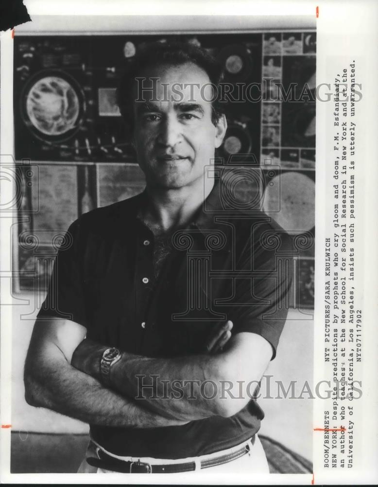 1979 Press Photo F.M. Esfandiary Author Teacher New School Social Research NY - Historic Images