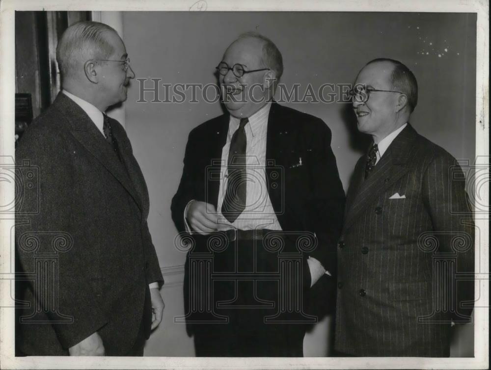 1938 Press Photo Frank Barry VP Oil City, Charles S Smith, CL Fleming VP Ohio Oi - Historic Images