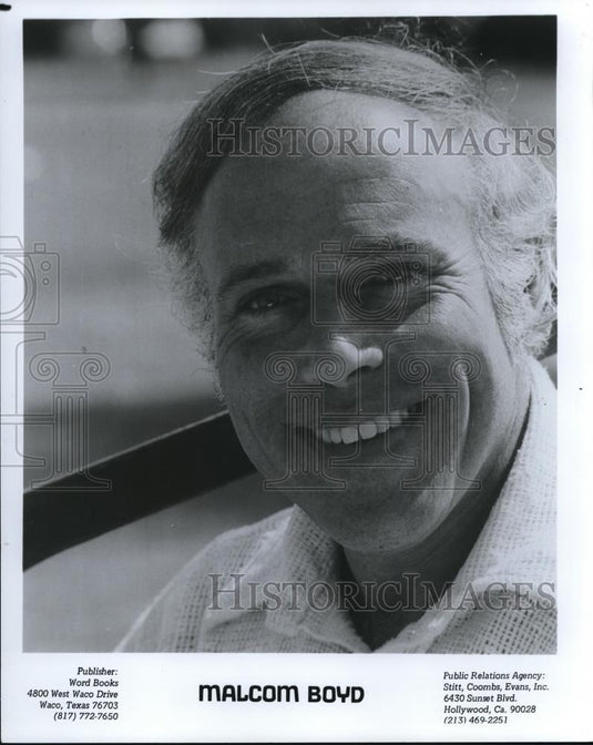 1972 Press Photo Malcolm Boyd, Author - cvp00350 - Historic Images
