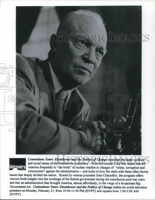 Press Photo Conntentious Years Eisenhower and the Politics of Change TV Special - Historic Images