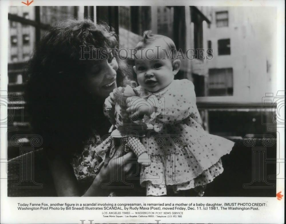 1981 Press Photo Fanne Fox involved in congressman scandal with her daughter - Historic Images