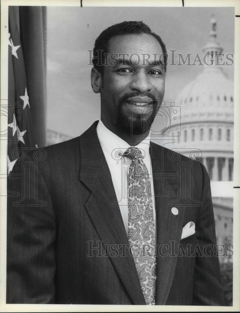 1988 Press Photo Rep Floyd Flake D-NY - cvp12841 - Historic Images