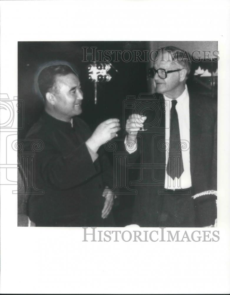 1986 Press Photo Cyrus S Eaton Jr Investment Banker - cvp04569 - Historic Images