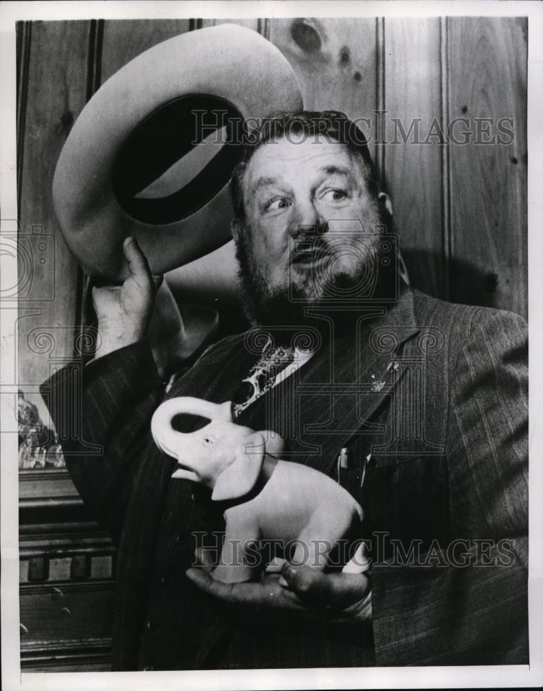 1952 Press Photo Frank Leavitt aka Man Mountain Dean runs for Congress in GA - Historic Images