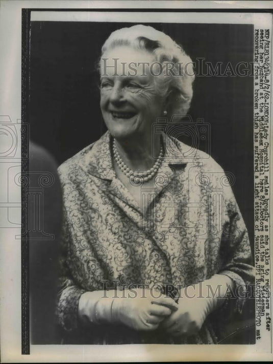 1962 Press Photo Lady Churchill - nee92697 - Historic Images