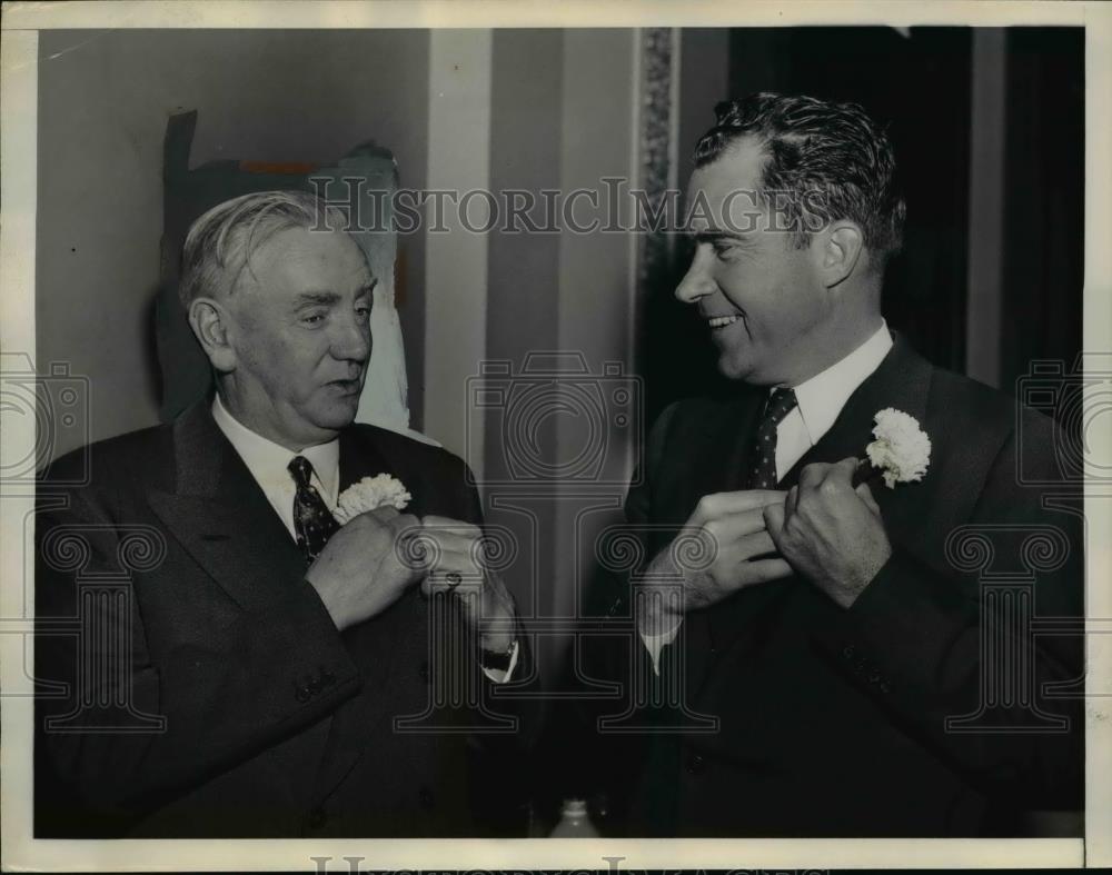 1956 Press Photo Vice Pres. Richard Nixon and Prime Minister John A. - nee92532 - Historic Images