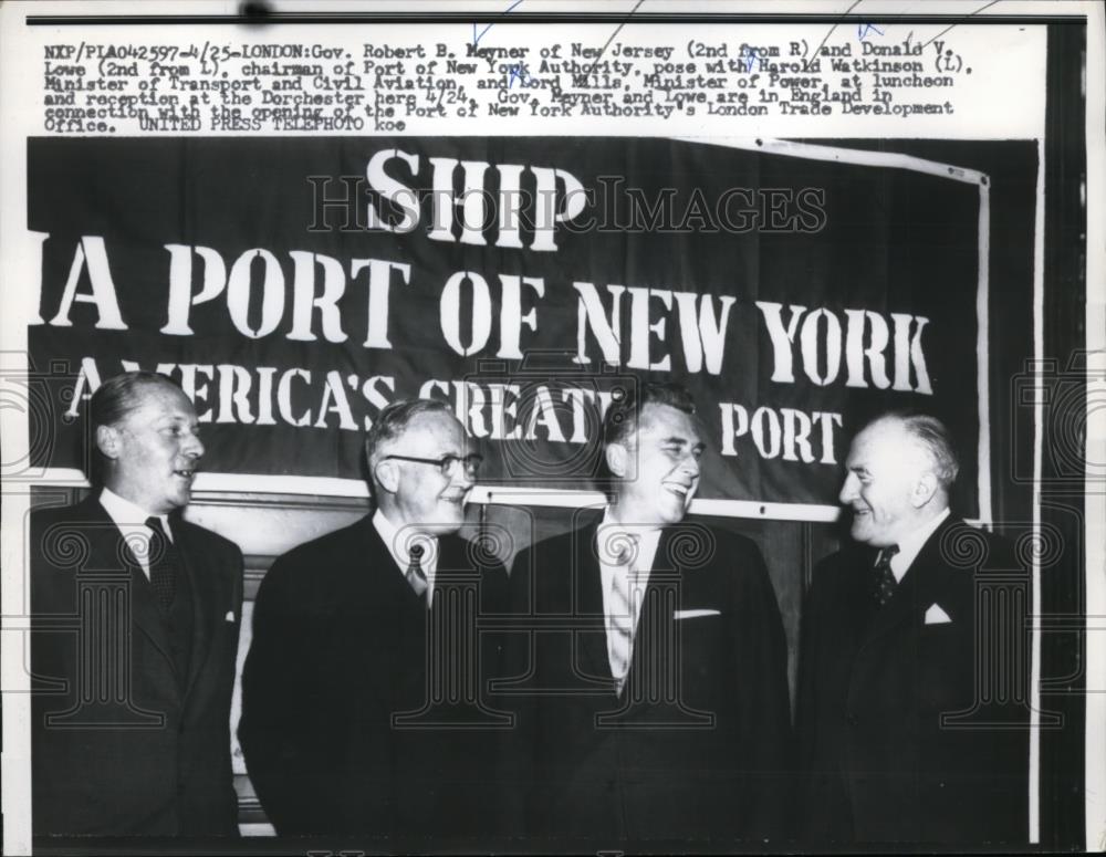 1958 Press Photo Gov.Robert Meyner at the opening of the Port in New York - Historic Images