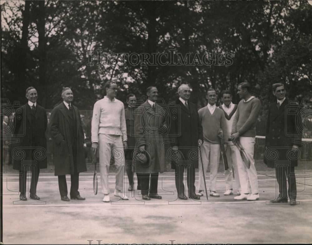 1921 Press Photo President Harding, AY Leech,Col Soerwill, Mr Hardy - nee89056 - Historic Images