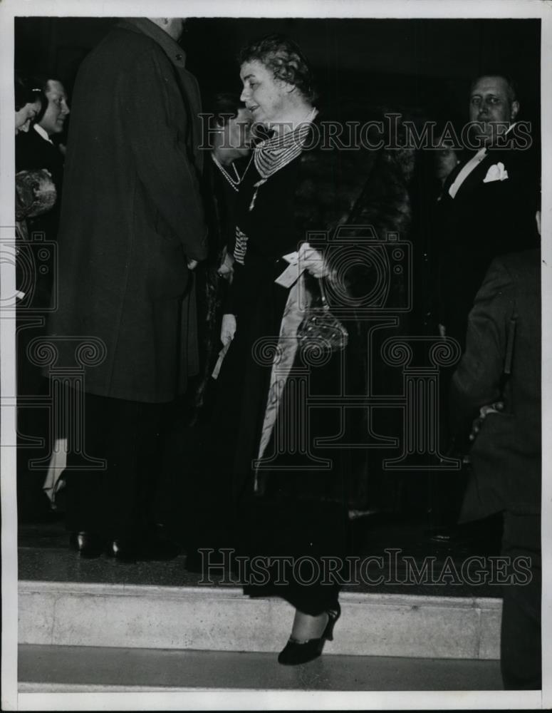 1934 Press Photo Mrs Woodrow Wilson widow of late President at charity ball - Historic Images