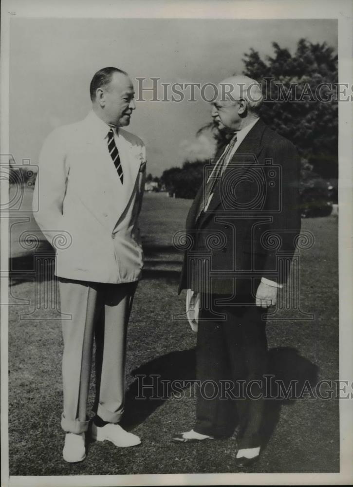 1941 Press Photo Percy Rivington Pyne and John Curry at Miami Biltmore Club - Historic Images