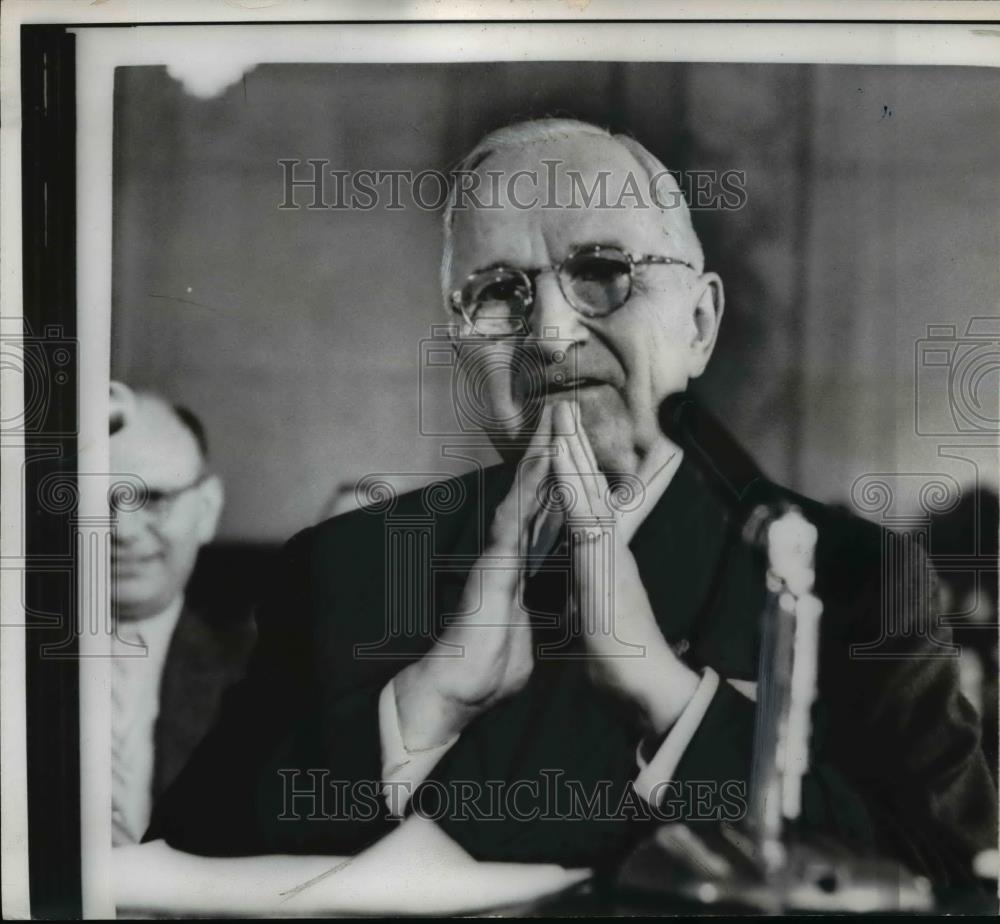 1959 Press Photo Former President Harry Truman appears before subcommittee - Historic Images