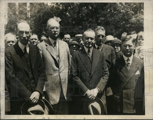 1927 Press Photo President Coolidge, Dr MG Kyle, VP, Dr David McGill - nee89001 - Historic Images