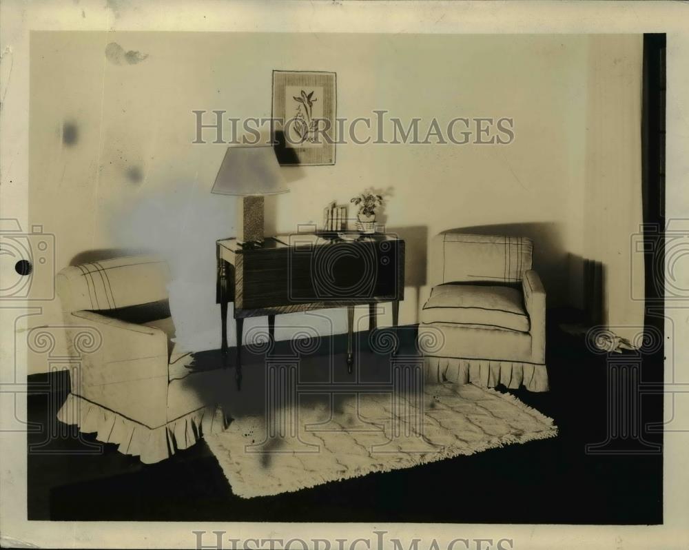 1934 Press Photo Furniture in living room - nee92235 - Historic Images