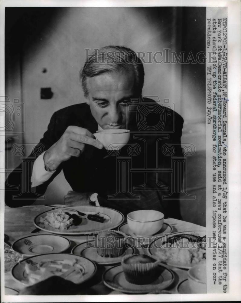 1970 Press Photo Howard Samuels NY Governor candidate in Albany NY - nee89605 - Historic Images