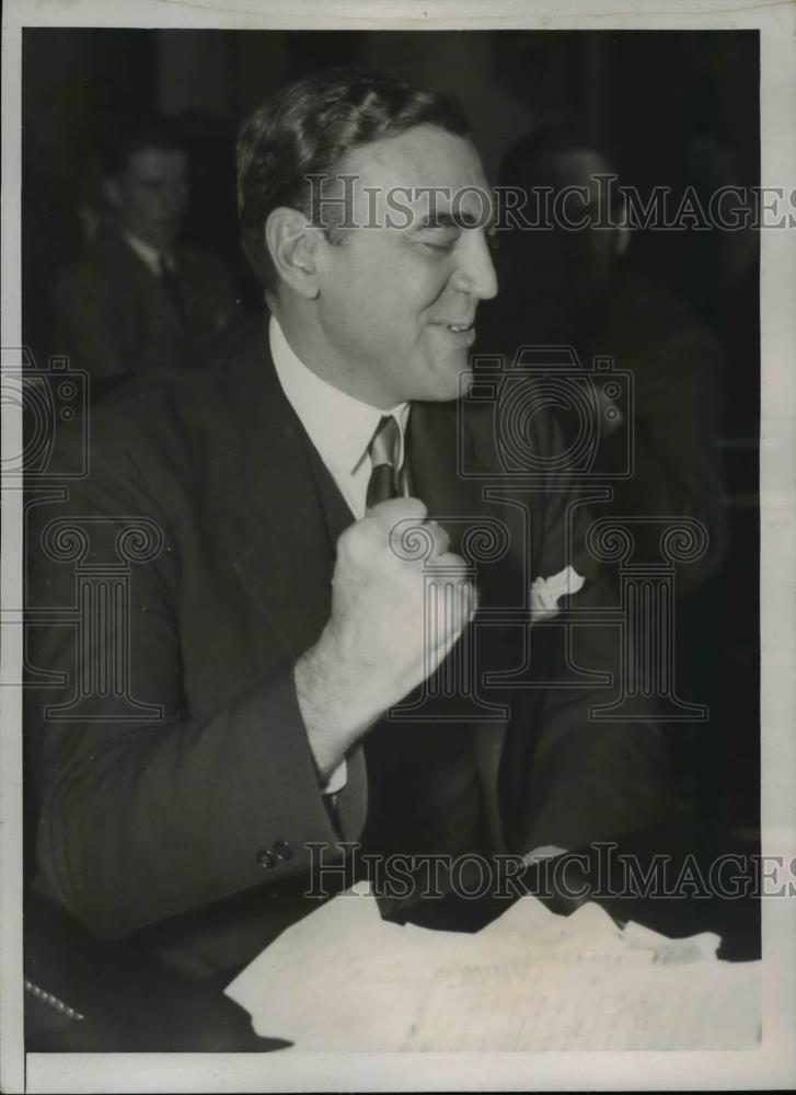 1938 Press Photo Rep/ Hamilton Fish of N.Y at Naval Affairs Committee Hearing - Historic Images