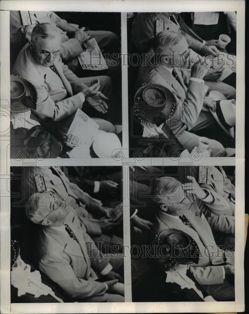 1945 Press Photo President Harry Truman attends Washington Nationals game - Historic Images