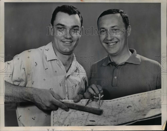 1962 Press Photo Art Meinhardt Of Shaker Heights and Bob Rudolph Of Bedford - Historic Images