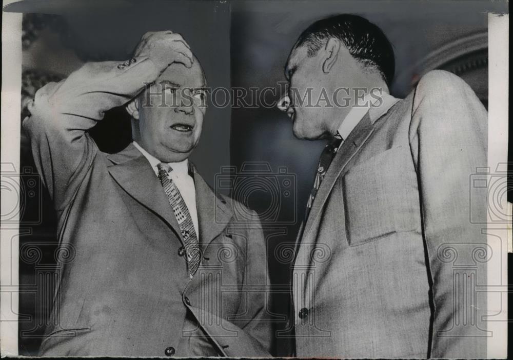 1953 Press Photo President Dwight Eisenhower &amp; Senator William Knowland in DC - Historic Images