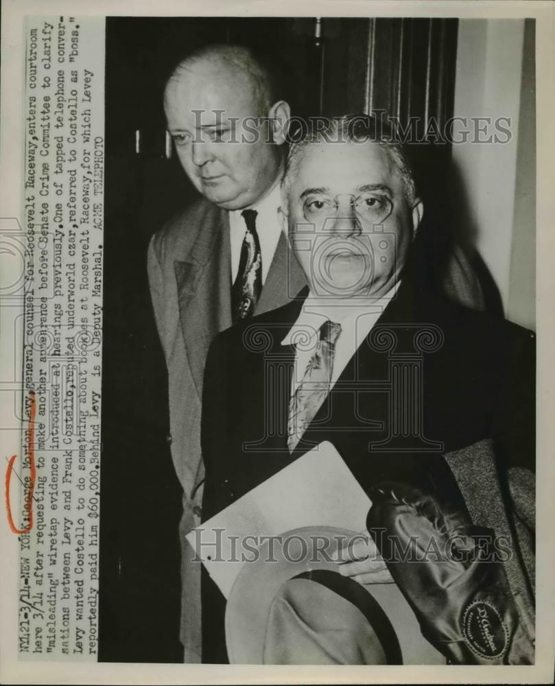 1961 Press Photo George Morton Levy with a Deputy Marshal behind him - nee69841 - Historic Images