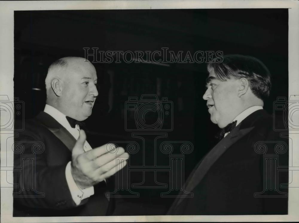 1939 Press Photo Postmaster General James Farley talks with John Lewis - Historic Images