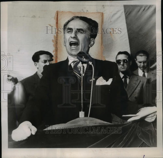1948 Press Photo Luigi Longo Italy's No.2 Communist and Military Leader - Historic Images