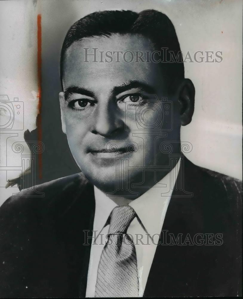 1956 Press Photo Thomas Hennings Democratic Gubanatorial candidate for Missouri - Historic Images