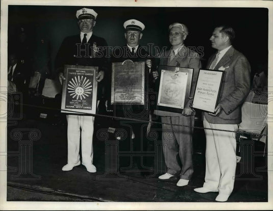 1939 Press Photo Matowitz, Charles Delaney, Dr. harold Knapp, and Kellstadt - Historic Images