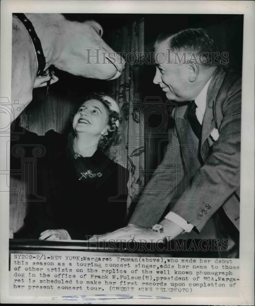 1950 Press Photo Margaret Truman Touring As Concert Singer - nee91583 - Historic Images