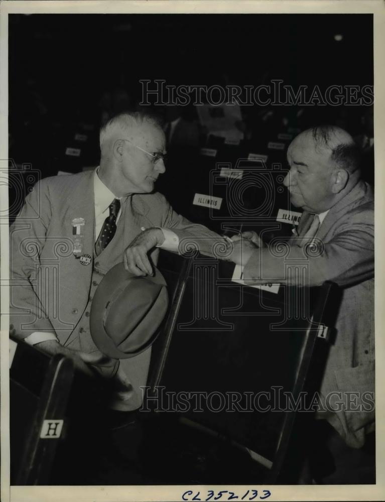 1936 Press Photo W.W Parks and Everett Hardin at G.O.P Convention in Cleveland - Historic Images