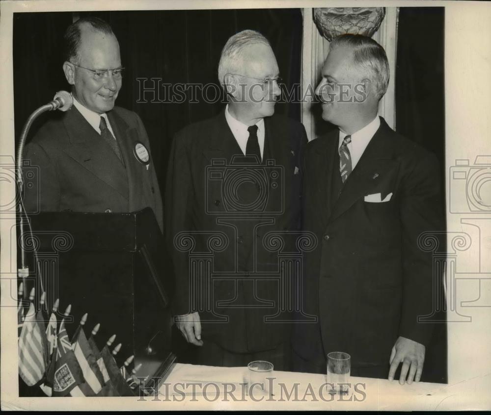 1944 Press Photo Alf Landon to run for President, Fred Echoff, Dwight Green - Historic Images
