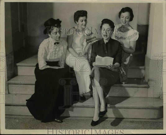 1954 Press Photo Mrs William Kutler Mrs Julius Cohen Mrs Marvin Kronenberg - Historic Images