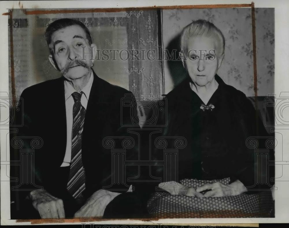 1945 Press Photo Mr and Mrs John Kepner of Kokomo celebrated 70the Wedding - Historic Images