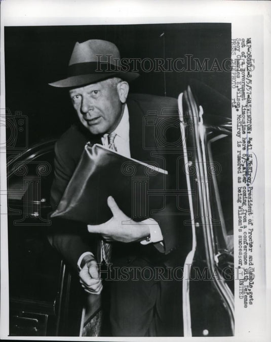 1957 Press Photo Neil McElroy president of Procter & Gamble - nee89216 - Historic Images