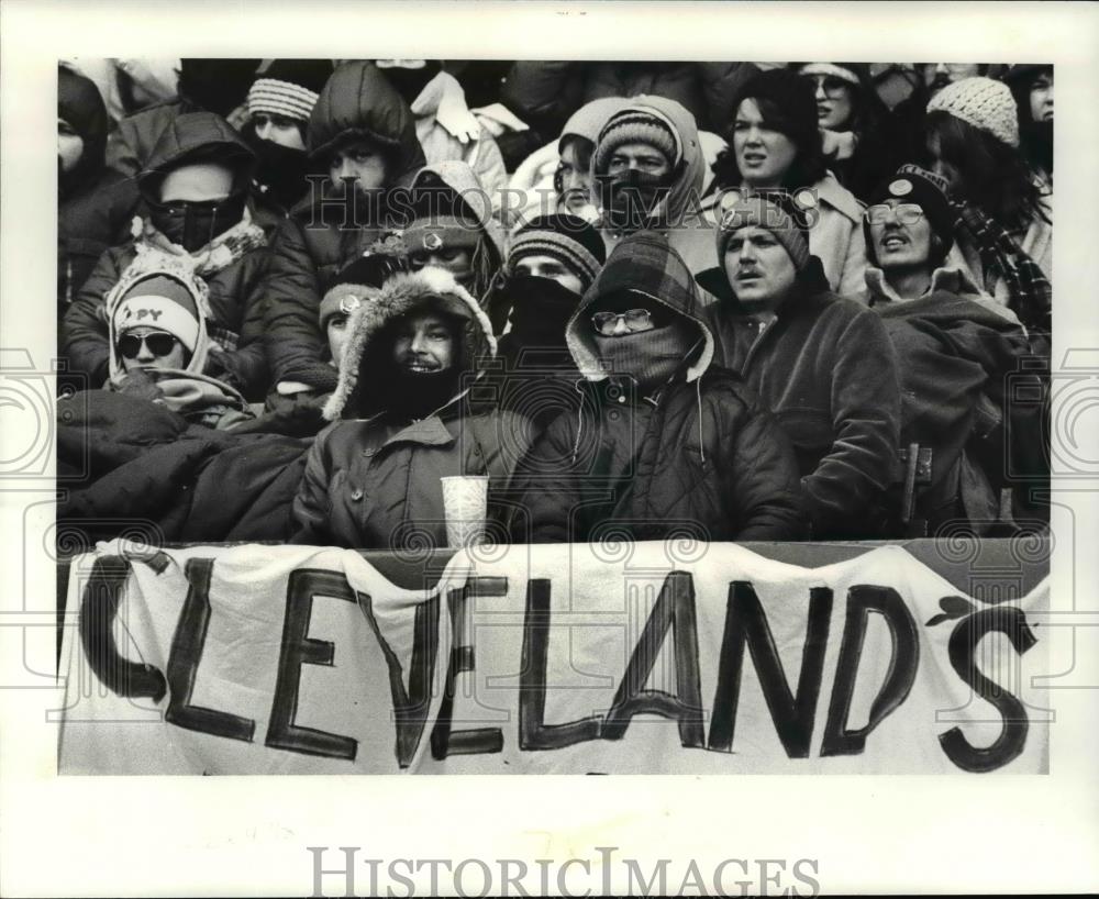 1981 Press Photo Cleveland Fans - cvb58646 - Historic Images