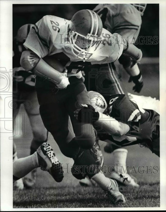 1985 Press Photo  Jeff Grant of Bay works his way thru the Rocky RIver line - Historic Images