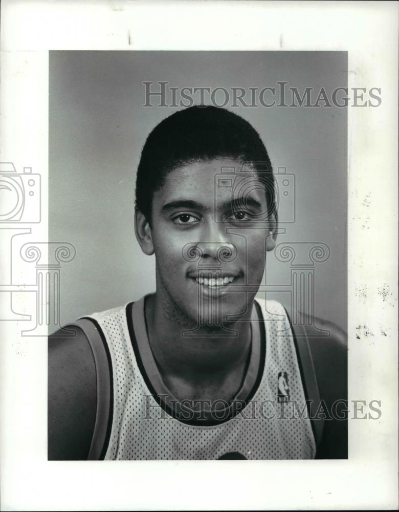 1986 Press Photo Brad Daughterty of Cleveland Cavaliers - cvb64457 - Historic Images