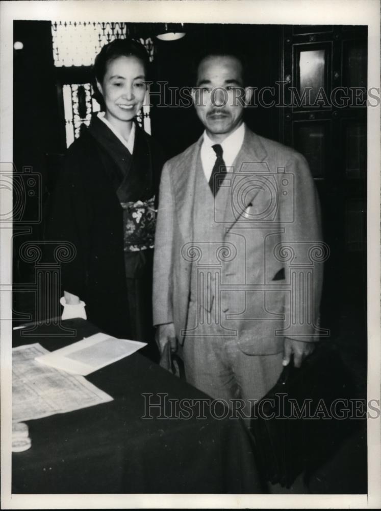 1946 Press Photo Mrs Shizue Kato & Kanju Kato - nef01298 - Historic Images