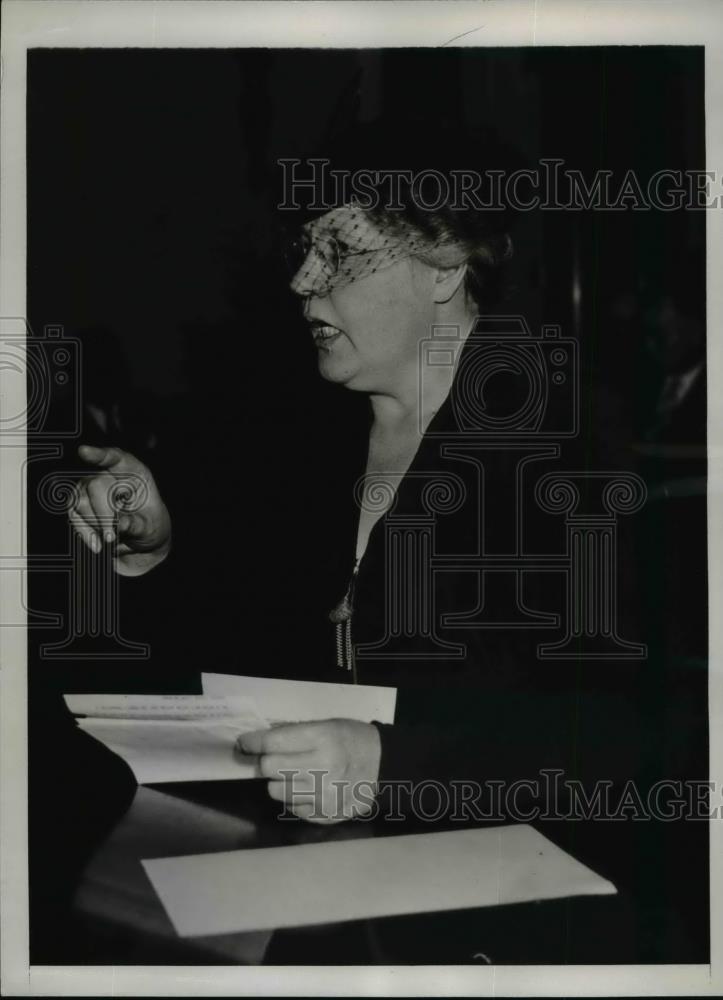 1938 Press Photo Mrs. Charles Lundquist As She Testified - nee95744 - Historic Images