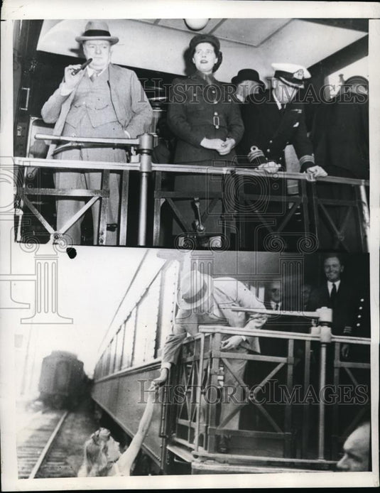 1943 Press Photo Winston Churchill During Short Stop in Niagra Falls - nef01244 - Historic Images