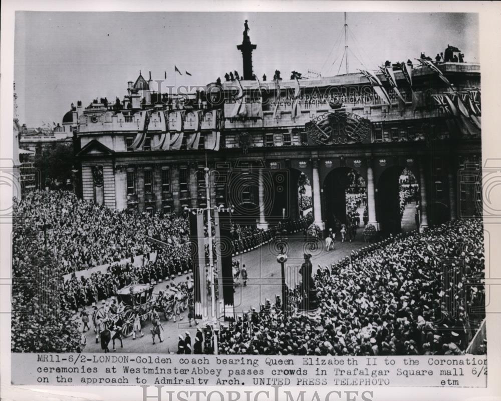 1953 Press Photo Coronation Ceremonies Of Queen Elizabeth II - nee96930 - Historic Images