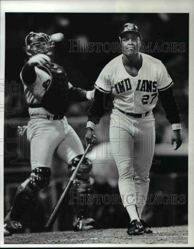 1988 Press Photo Indians baseball player Mel Hall - cvb58163 - Historic Images