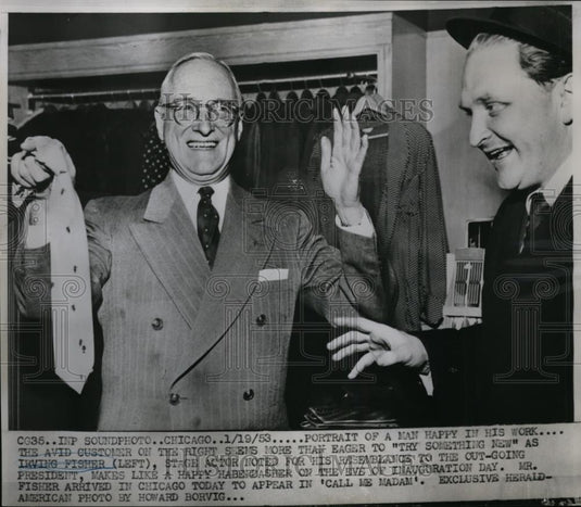 1953 Press Photo Irving Fisher Arrived In Chicago - Historic Images