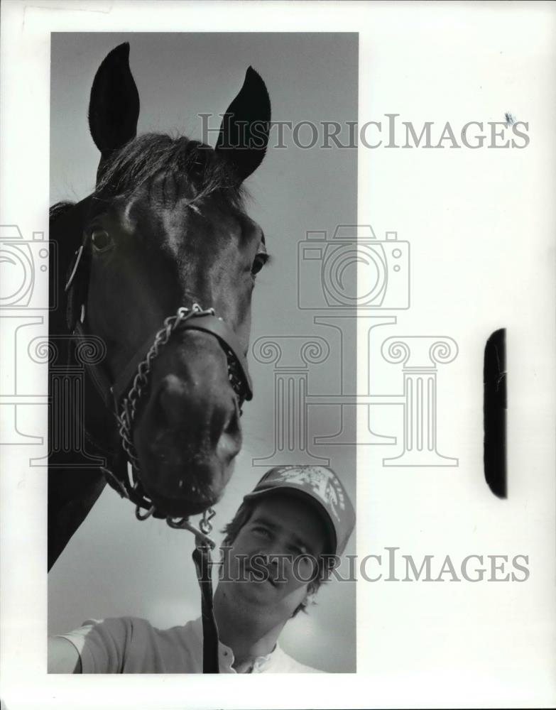 1987 Press Photo Lost Code with assistant trainer Par Donovan - cvb64765 - Historic Images