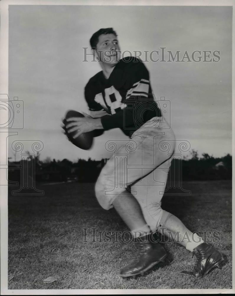 1953 Press Photo John Carroll football quarterback player-Joe Amata - cvb58967 - Historic Images
