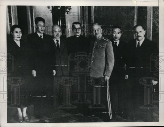 1953 Press Photo Korean And Soviet Delegates In Economic Talks In Moscow - Historic Images